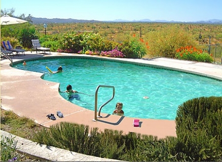 Large heated pool open April-October